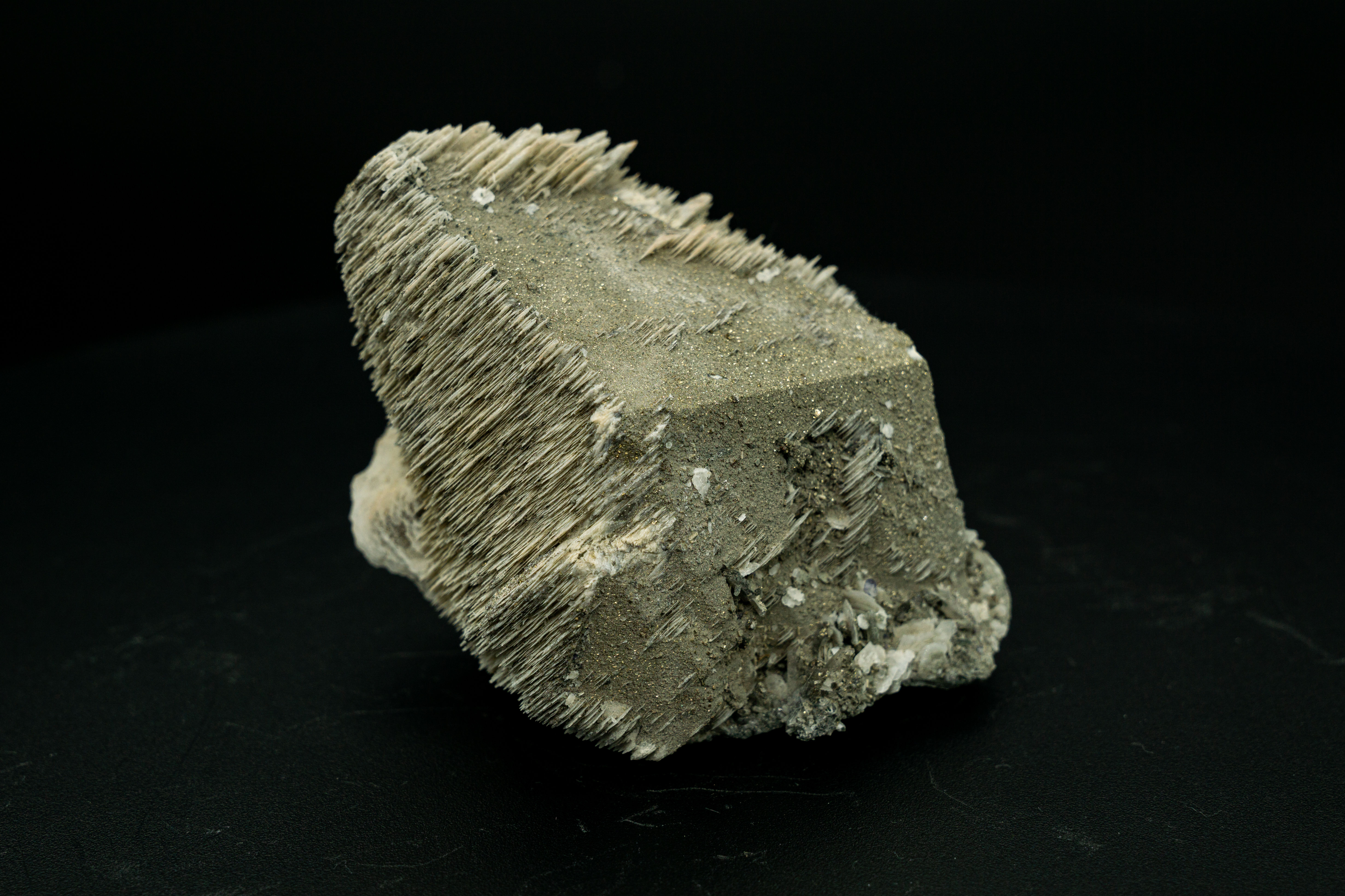Pyrite on UV-Reactive Calcite Hubei
