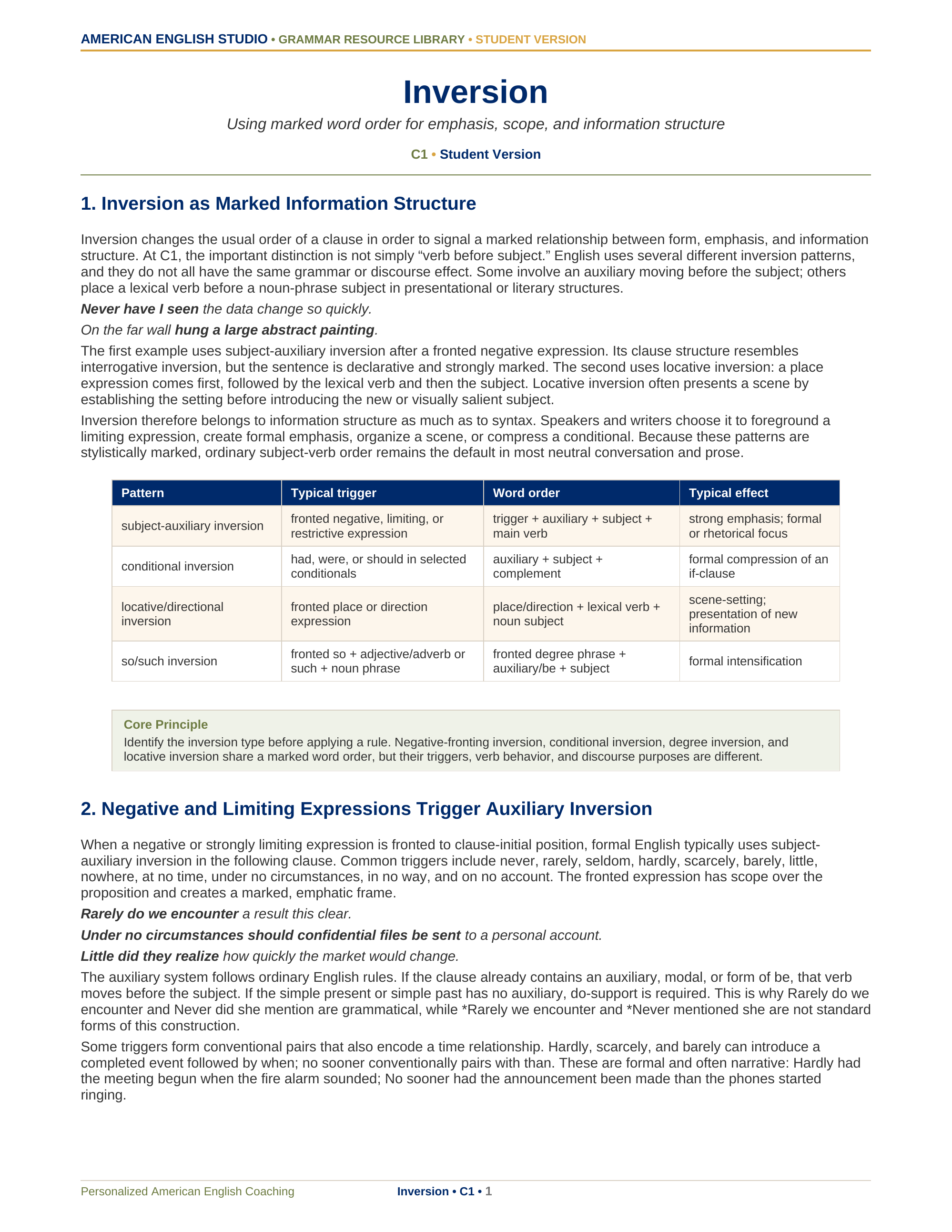 Inversion grammar resource preview