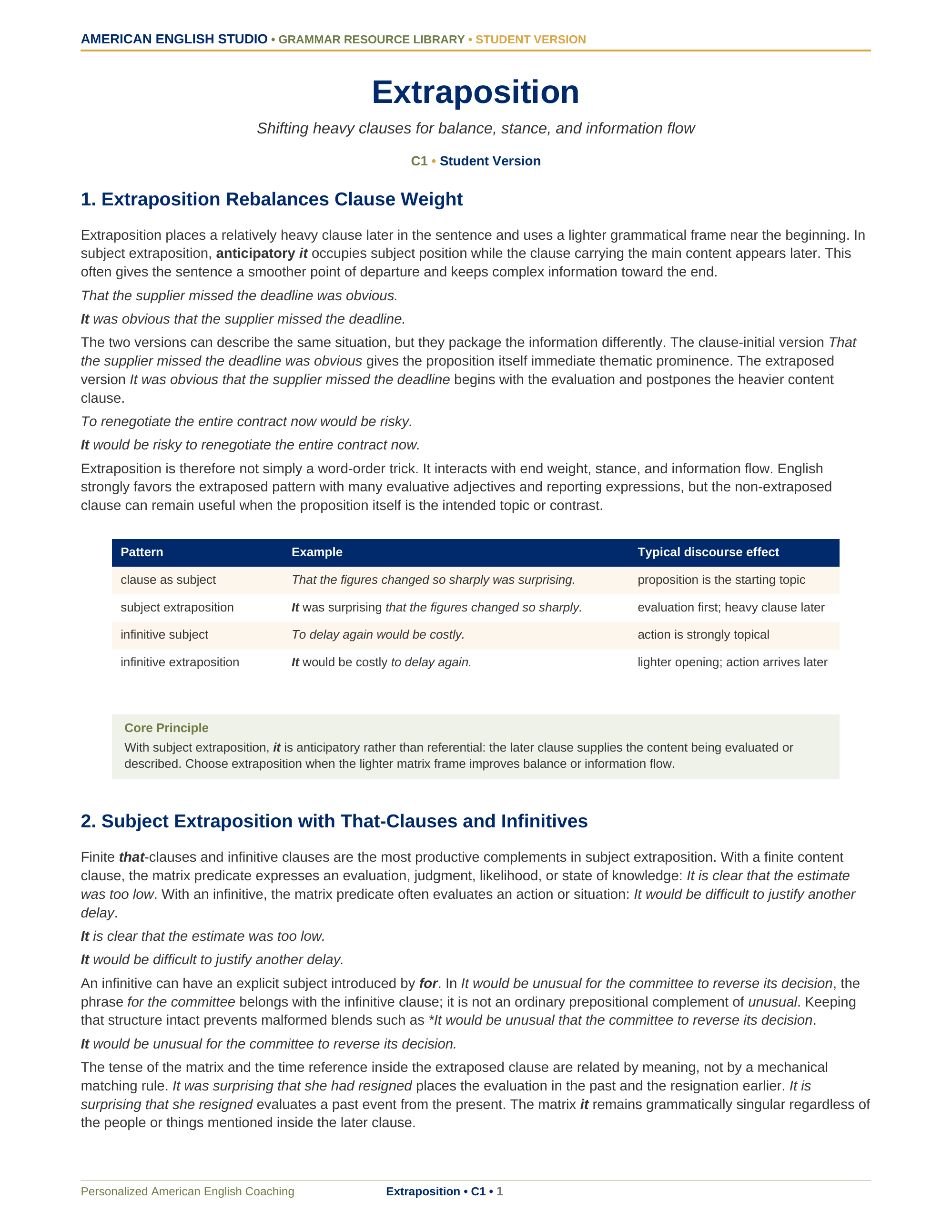 Extraposition grammar resource preview