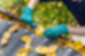 Gutter Cleaning, removing autumn leaves and foliage