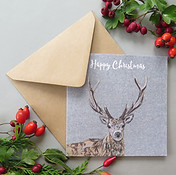 Stag Christmas card