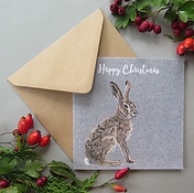 Hare Christmas card by Lellibelle