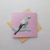 Jay bird printed greetings card by Lellibelle