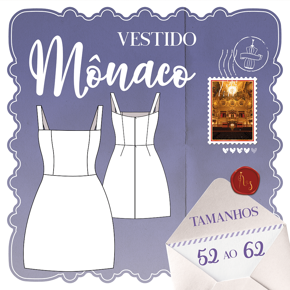 Miniatura: Molde Vestido Mônaco