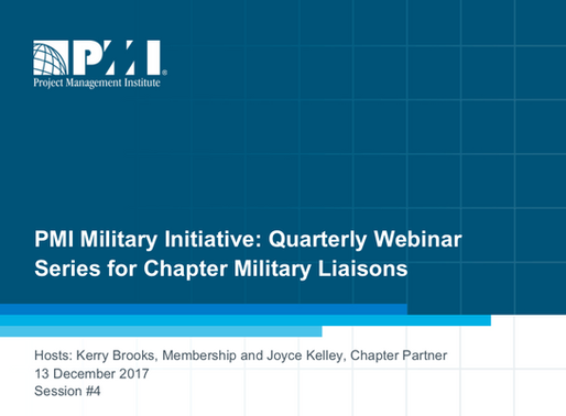 PMI Military Initiative: Webinar Series