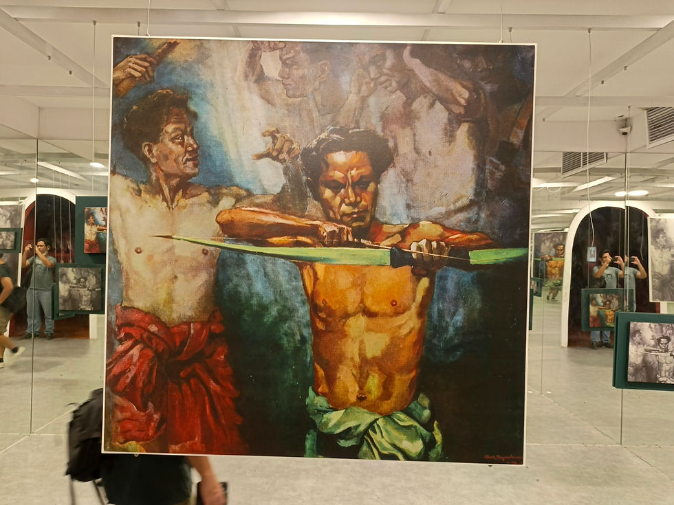 Replika lukisan "Memanah" karya Henk Ngantung. (Martin Sitompul/Historia.ID).