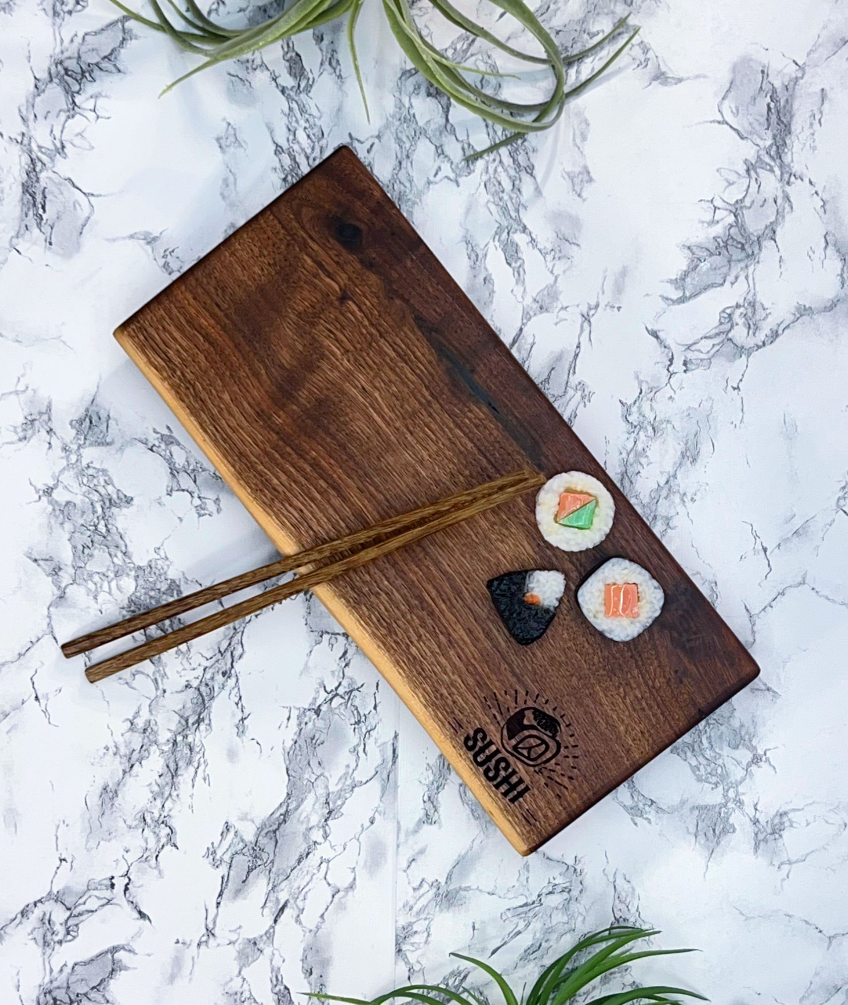 Sushi Tray Walnut with Live Edge