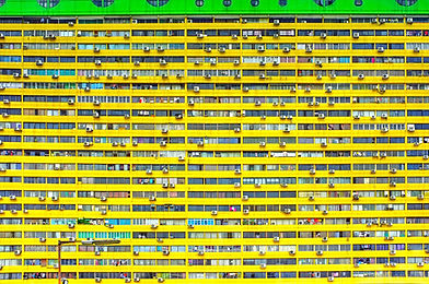 Jaune vif Immeuble d'habitation