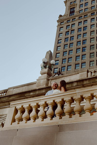 a downtown Chicago engagement