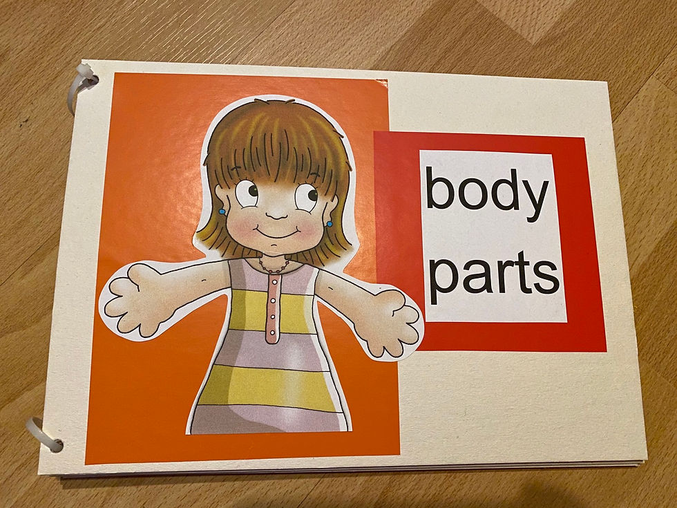 Książeczka „Body parts” DIY