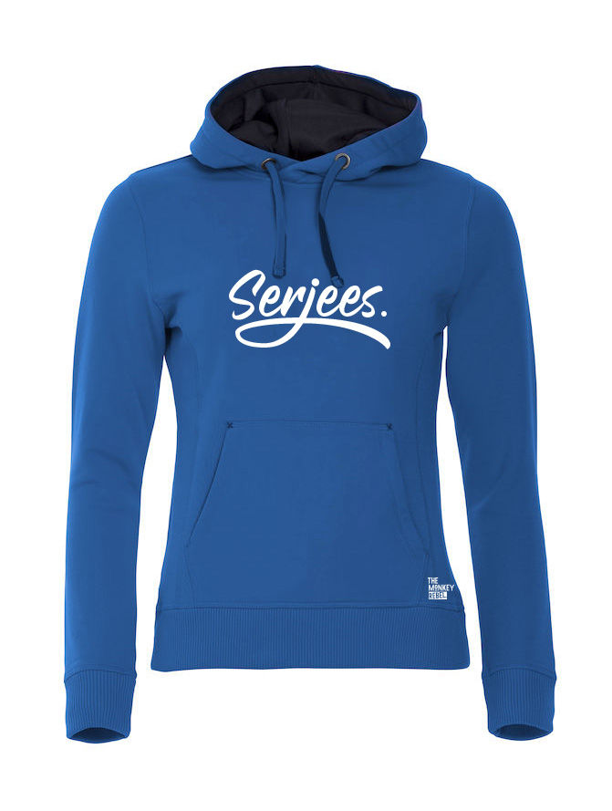 Thumbnail: Dames | Hoodie | Nienofs Dialect | Serjees | Blauw | The Monkey Rebel