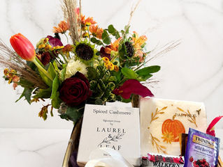 What Makes the Perfect Fall Gift? Flowers, Candles, and Something Sweet.