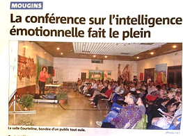 Article de presse conférence en Intelligence émotionnelle