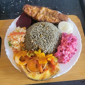 Black Rice and Fish