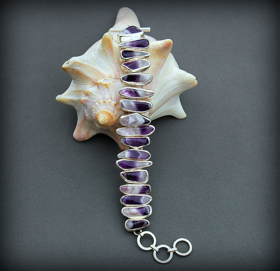 Thumbnail: Dogtooth Amethyst Bracelet - Chevron Amethyst