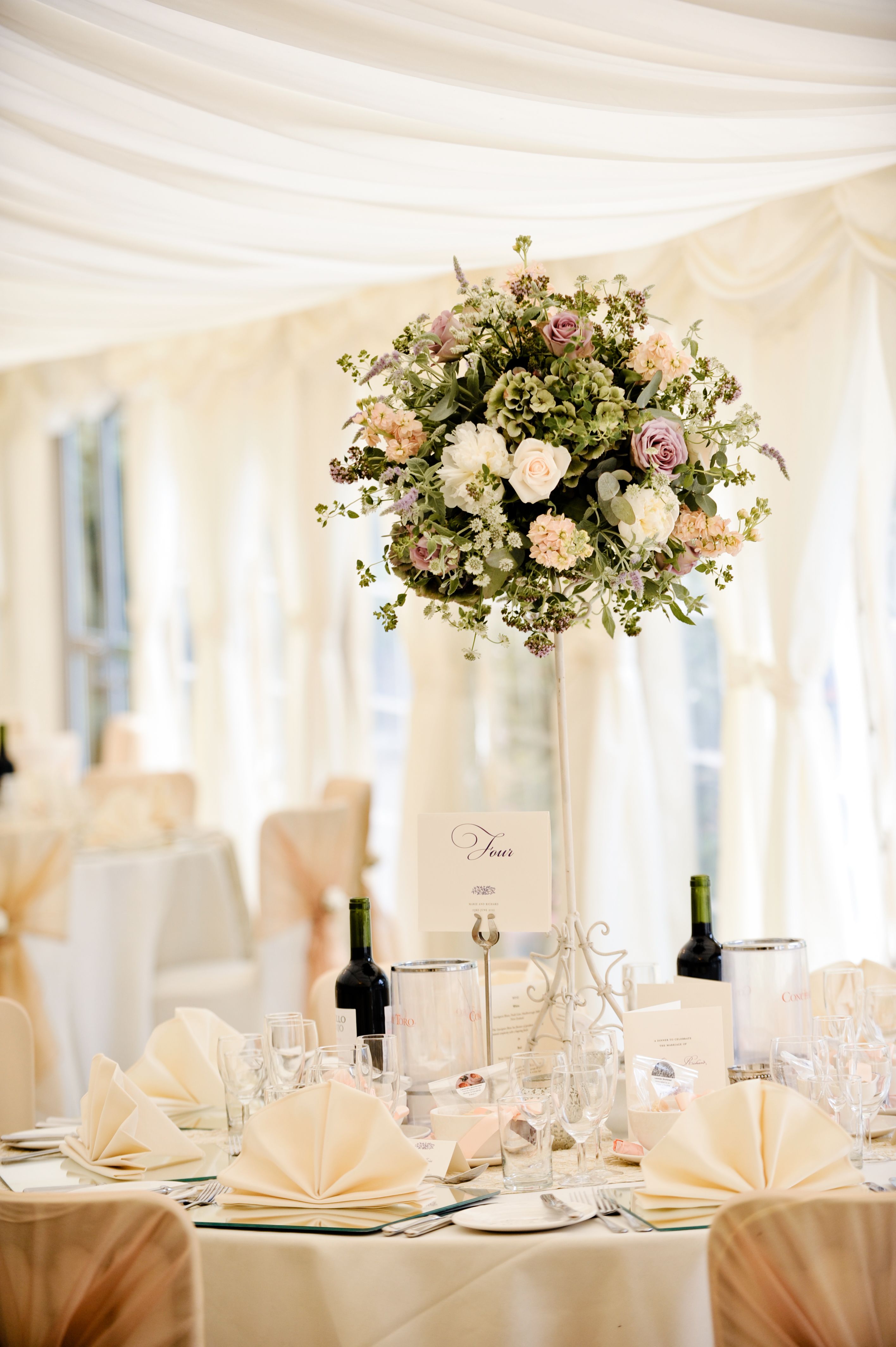 tall flower table arrangements