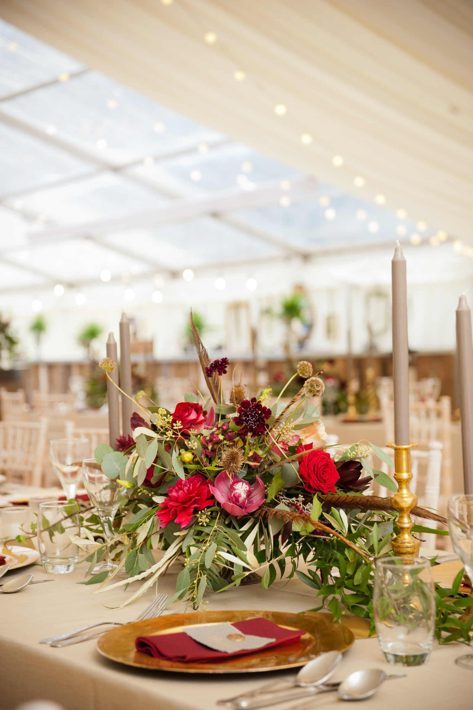 autumnal table arrangement