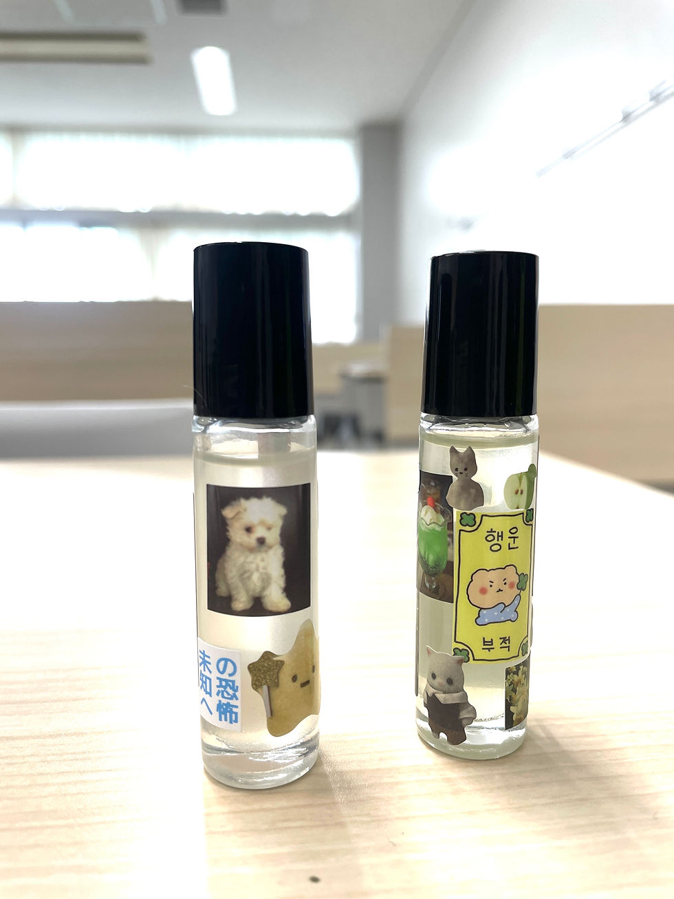 自分で選んだ香りをブレンドして、ボトルに好きなシールをデコレーション。香りにもデザインにも、それぞれの“自分らしさ”が表れていました🌿