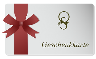 Beispiel-Bild einer Geschenkkarte mit roter Schleife