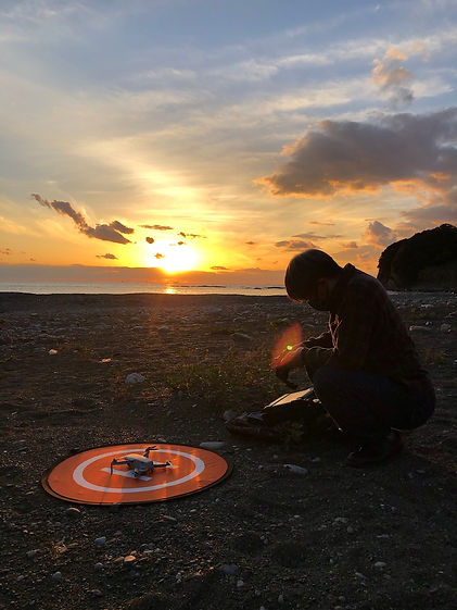 海岸キャンプ 夕日でのドローン.jpeg