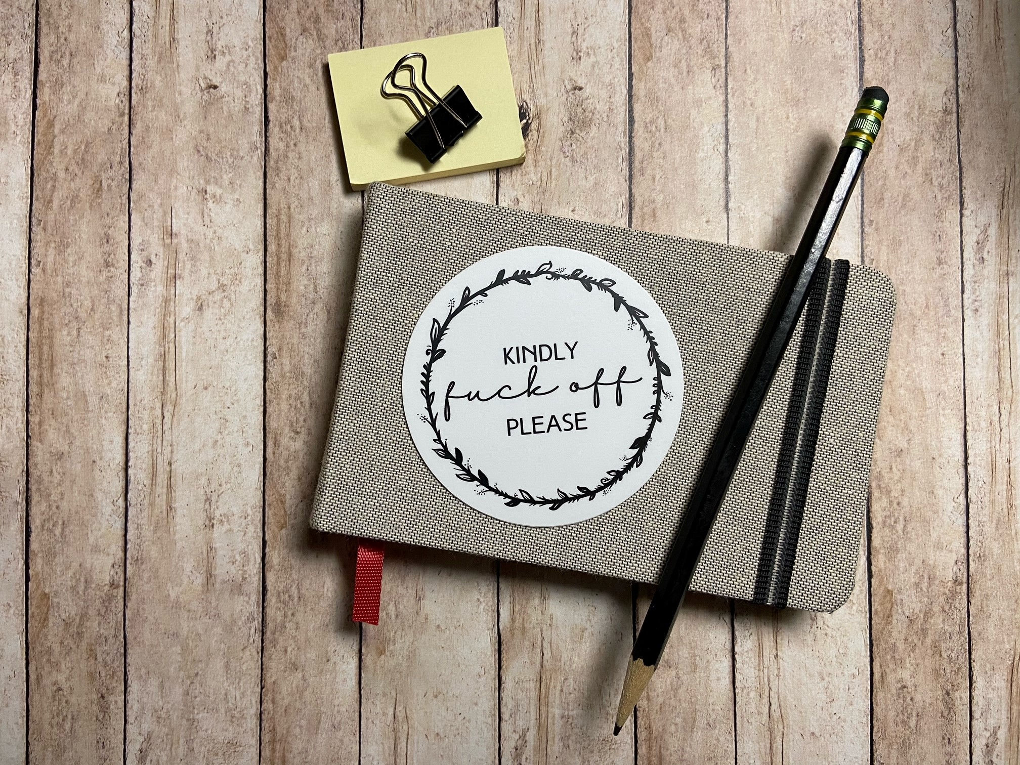 Kindly Fuck off please Sticker