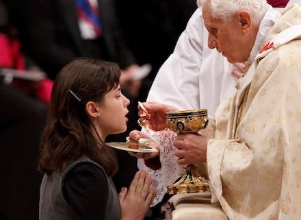 Receiving of the bread and wine