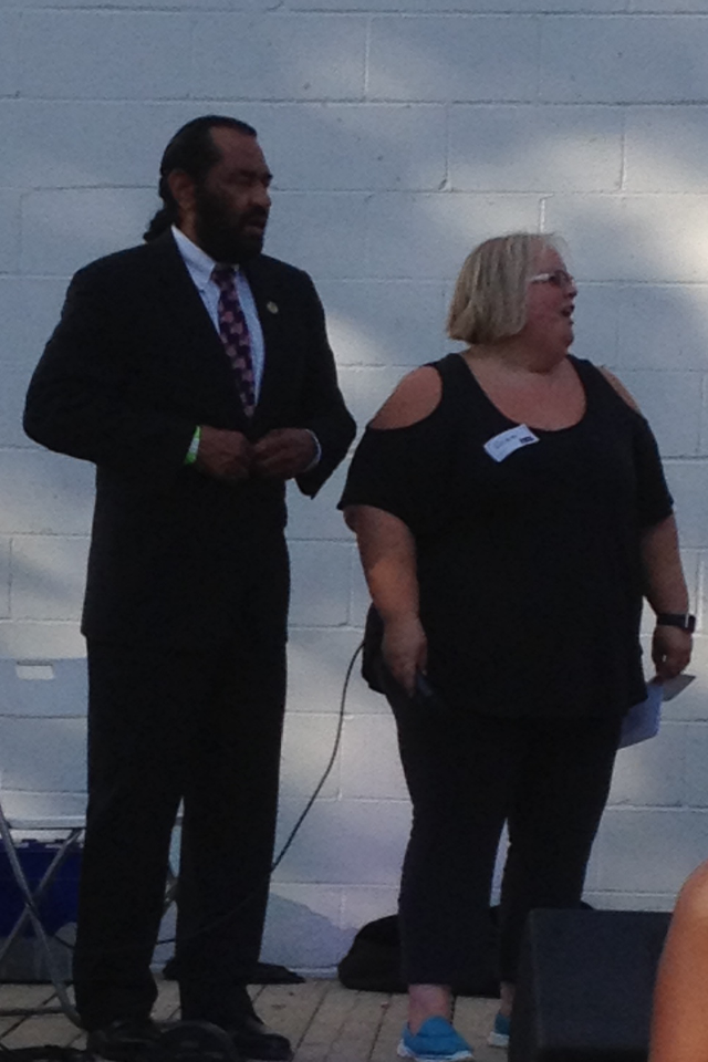 Democratic Congressman Al Green with Robin of the Houston Women's March
