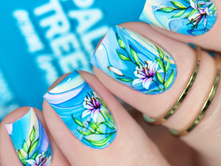 DRY MARBLE NAIL ART STEP BY STEP | Easy Nail Art With Stickers - SoNailicious Boutique (2020)