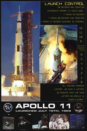 Apollo 11 Take Off Poster Spaceshots