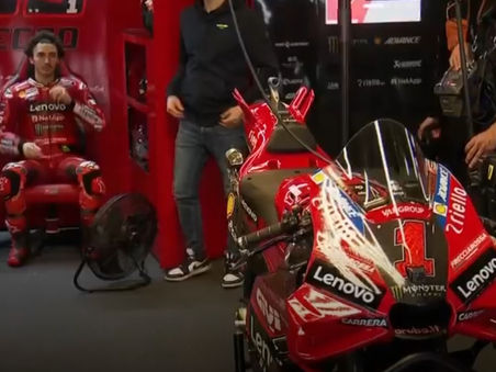 La FP1 du grand prix du Portugal Moto Gp à Portimao. A.Marquez devant Mir et Marini.