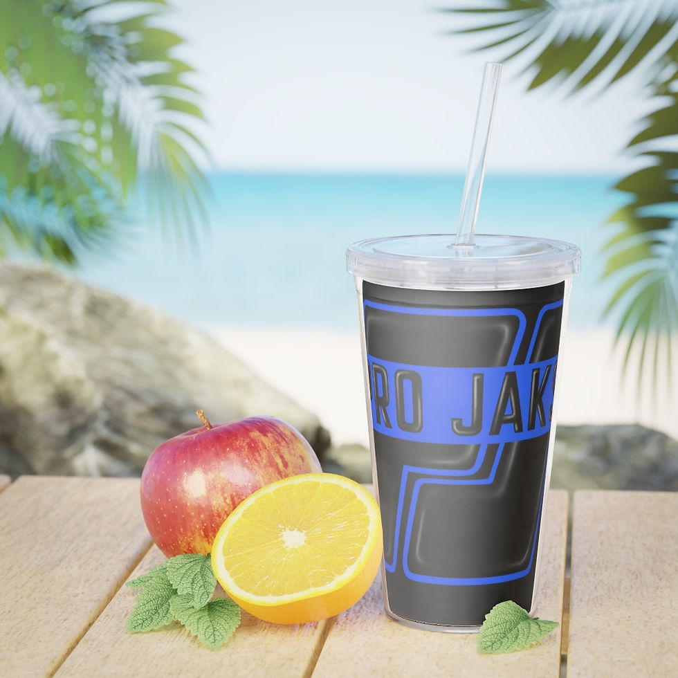 Thumbnail: Plastic Tumbler with Straw