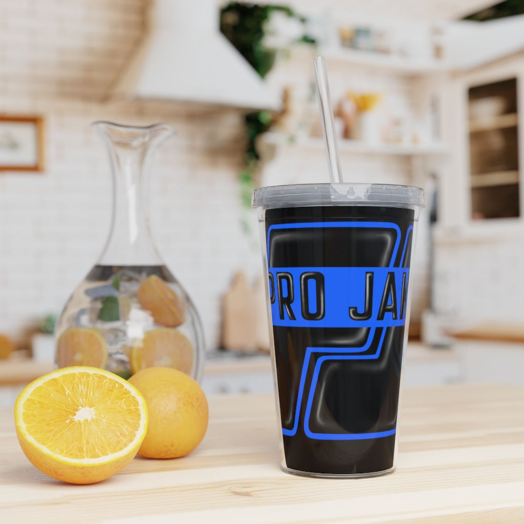 Plastic Tumbler with Straw