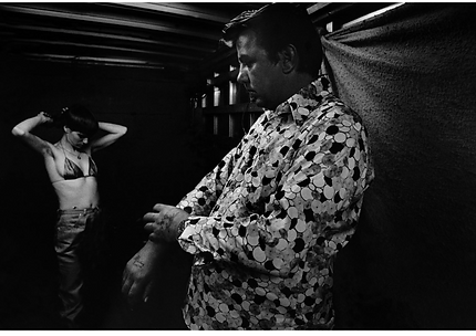 Shortie and Larry getting ready, Showhegan, Maine, 1973. From Meiselas, 2021_