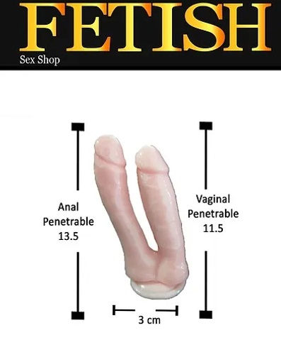 Dildo Lance Cock dildo doble beige