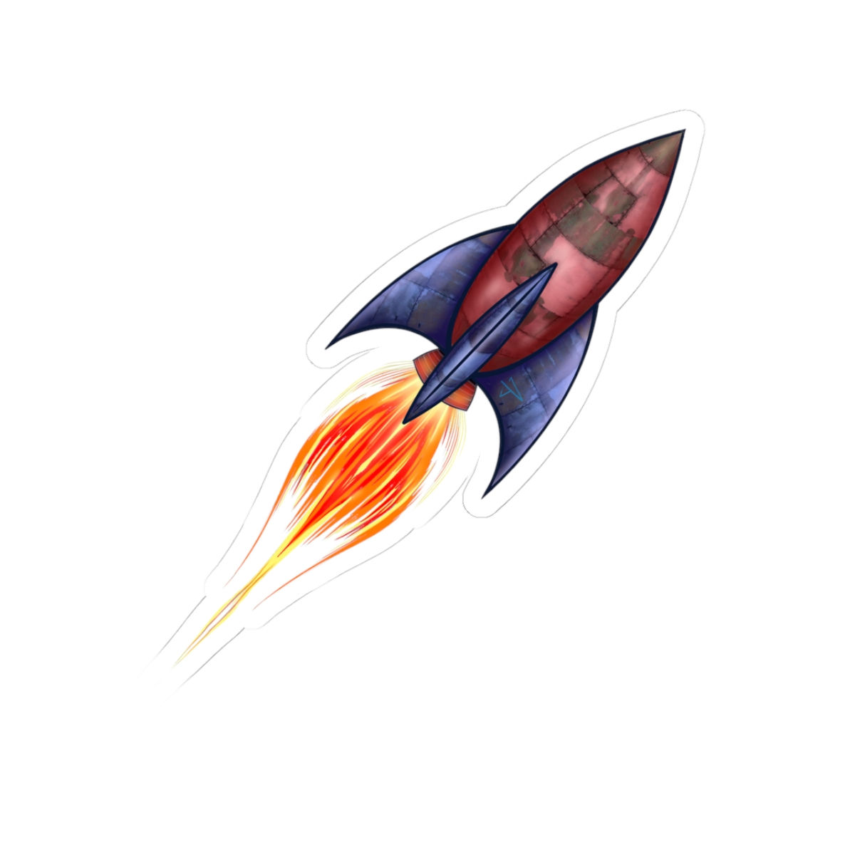 Rocket Kiss-Cut Stickers for Space Lovers