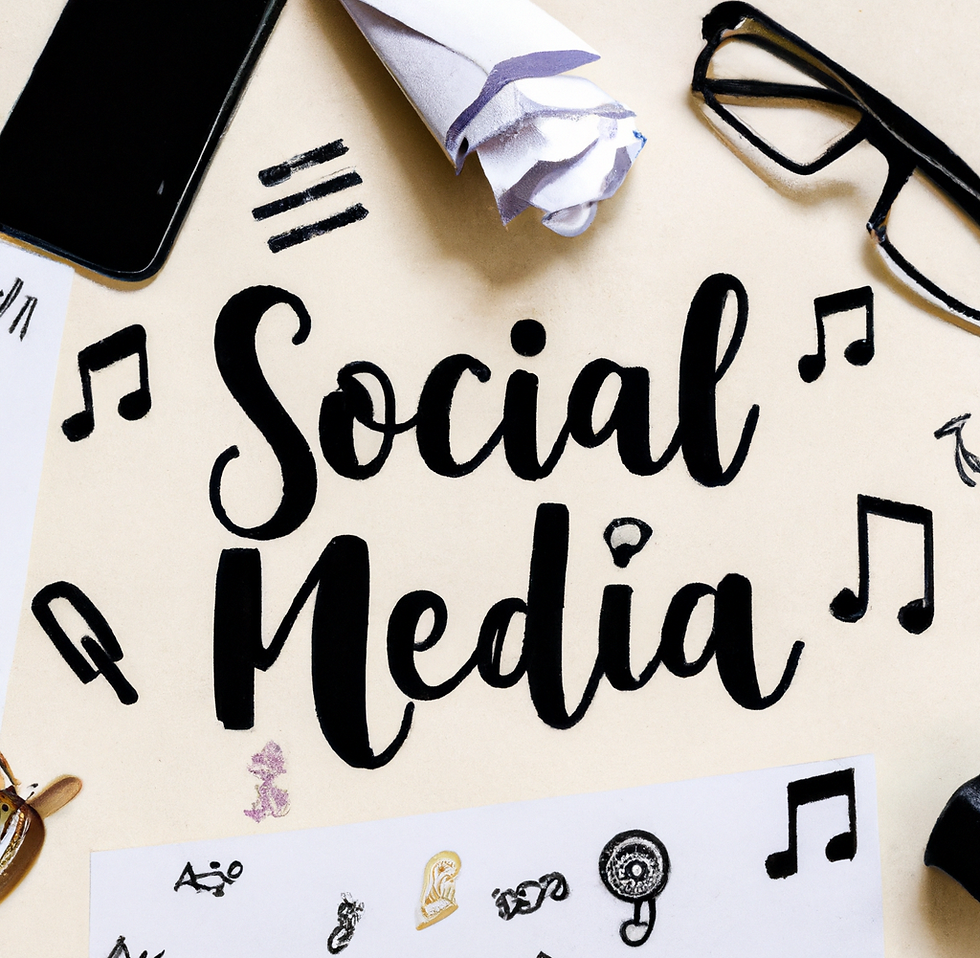 Image with the words social media