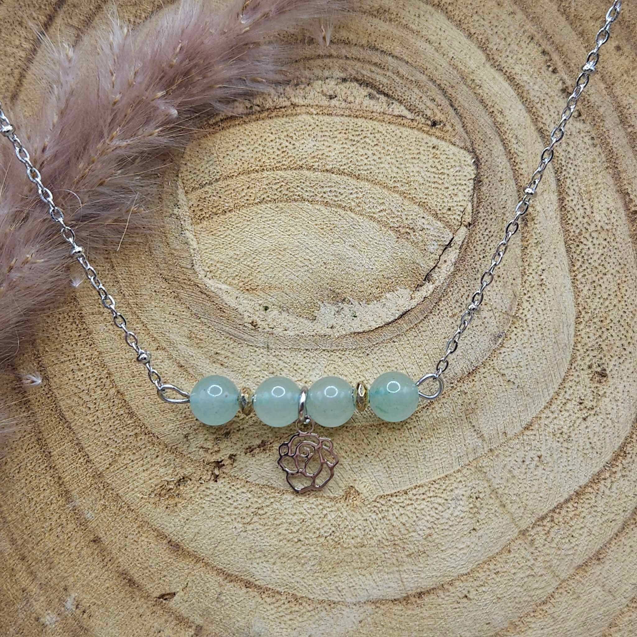 Collier en Aventurine Verte – Élégance naturelle et énergie du cœur