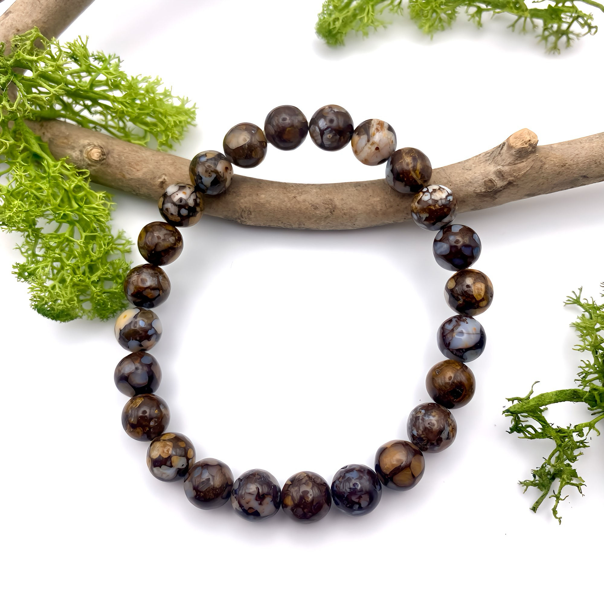 Bracelet en Opale Brune — Ancrage profond, douceur émotionnelle et intuition équ