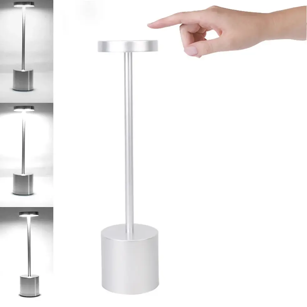 Miniatura: Luminária de Mesa LED com Sensor de Toque, Luz Noturna Recarregável via USB