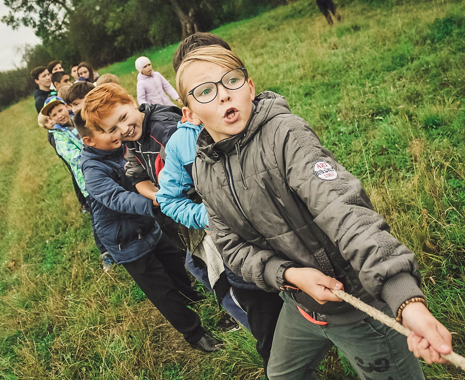 These children play the ancient game of 
