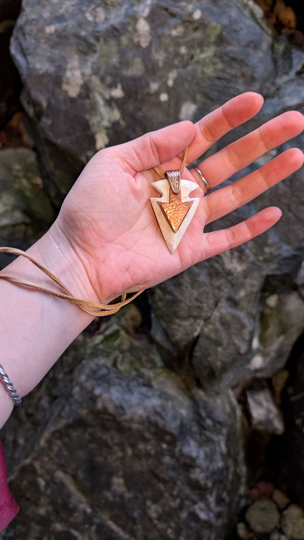 Thumbnail: Copper and Antler Journey Pendant (Pre-order)