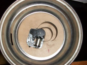 small motor inside a revolving cake stand