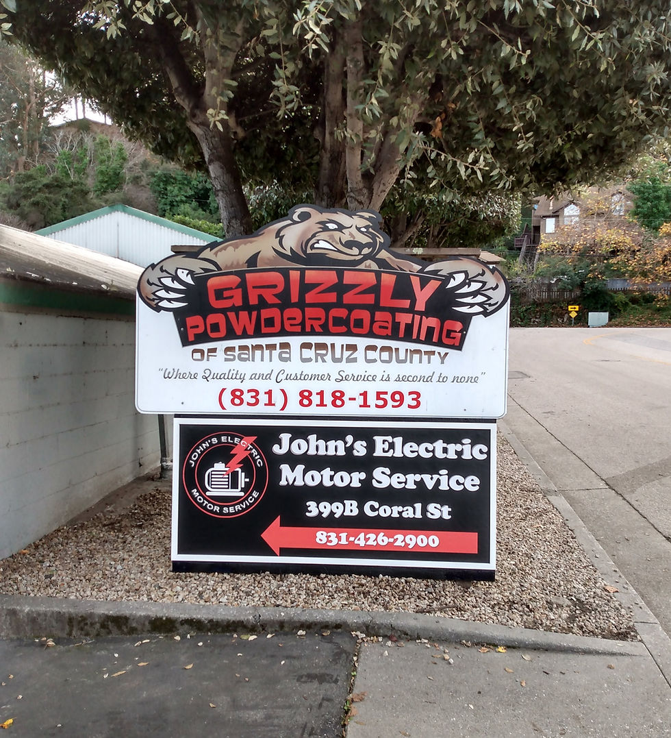John's Electric Motor Service sign on Coral Street in Santa Cruz