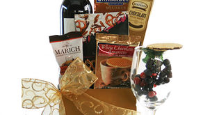 Wine & Chocolate Wishes Wine Gift Basket
