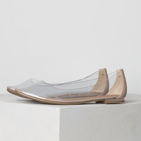 clear pointed flats