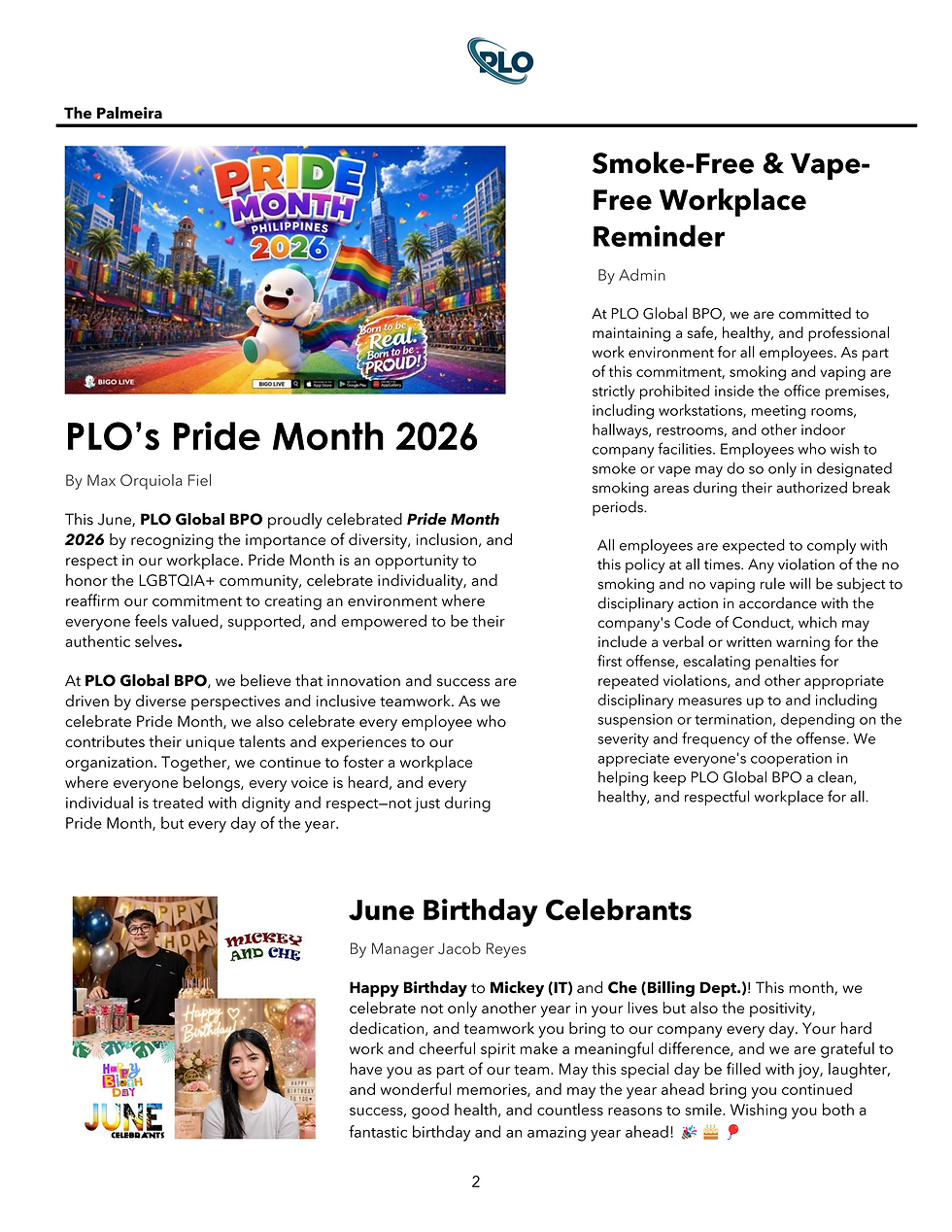 The Palmeira Newsletter #5 conv 1