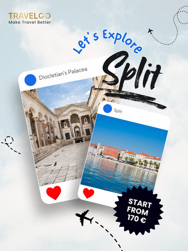 The heart of Dalmatia. Discover the UNESCO-listed Diocletian’s Palace or catch a ferry to Hvar and Brač. A bustling city full of history, great restaurants, and vibrant Mediterranean energy. Distance from Airport: 1h 45min