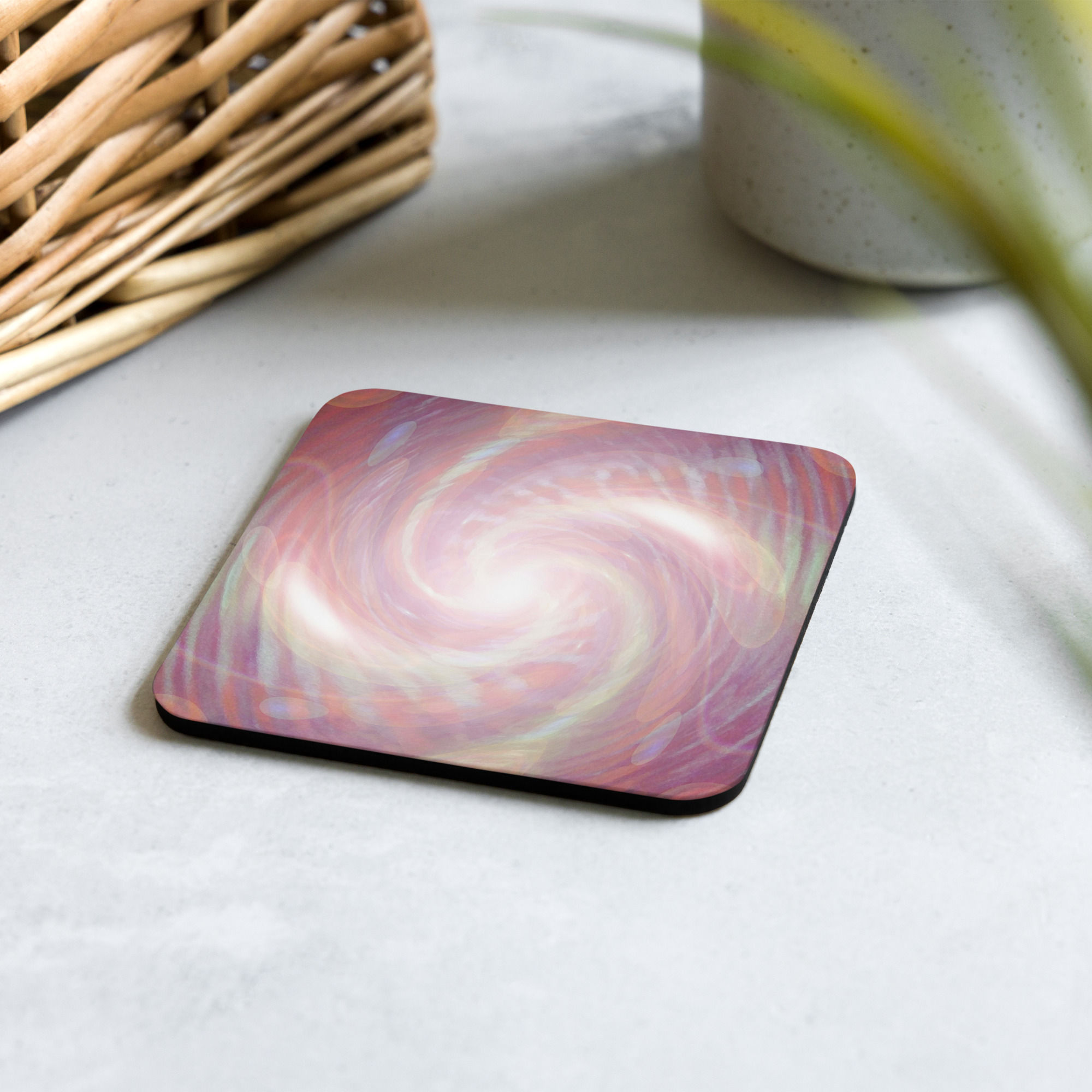 Polarity Vortex Cork-back coaster