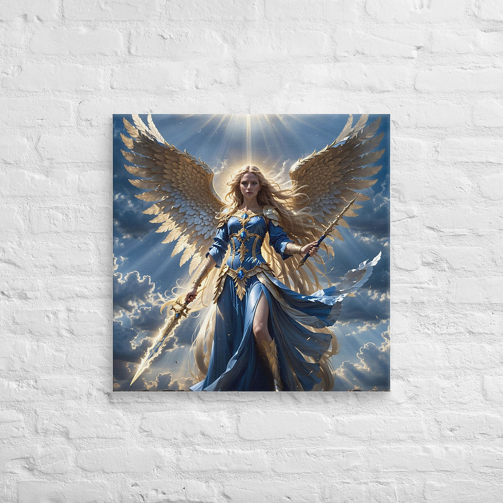 Thumbnail: Blue Warrior Angel Canvas