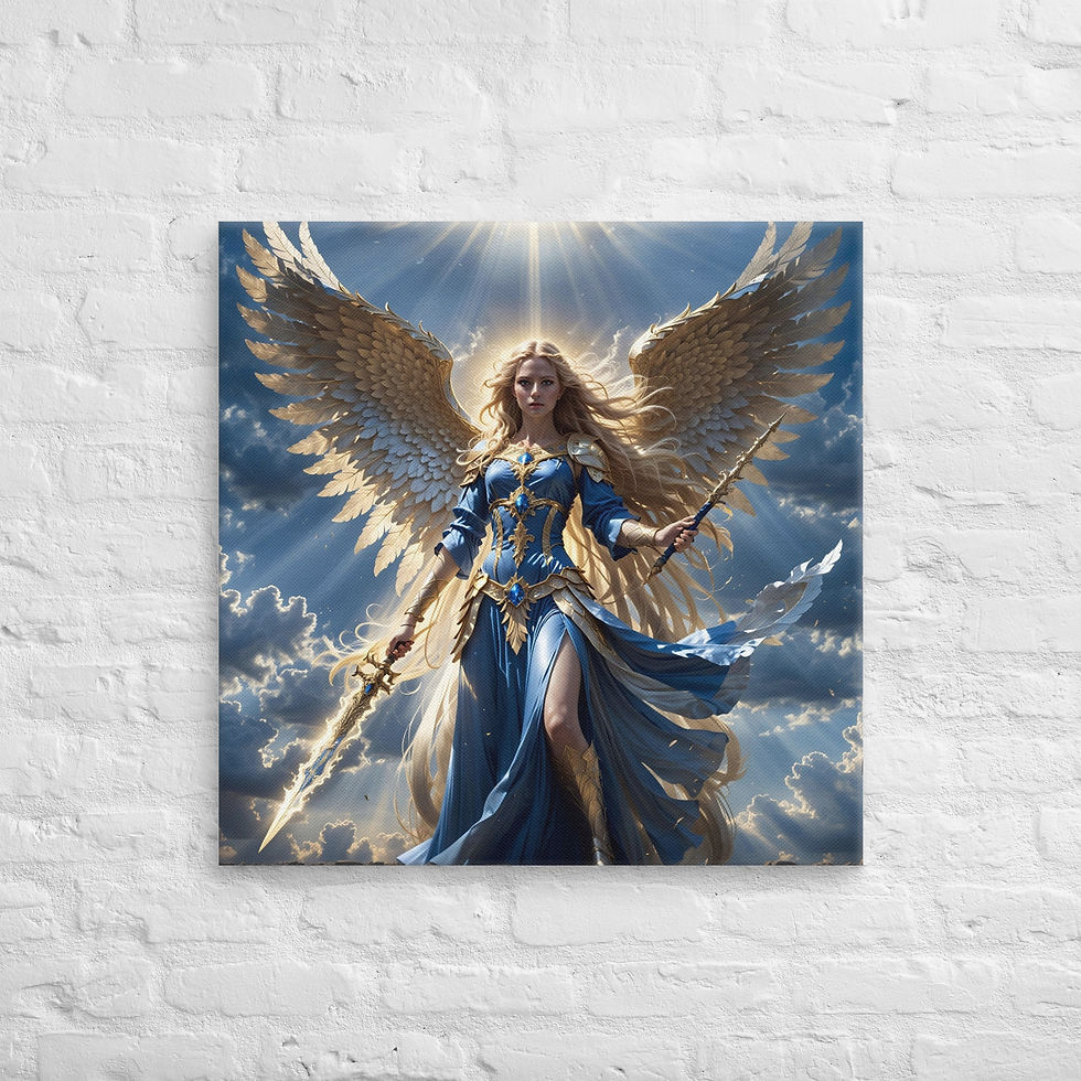 Thumbnail: Blue Warrior Angel Canvas